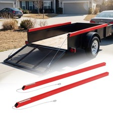 Trailer Tailgate Ramp Lift Assist 2-Sided System for Open Utility Trailers Red