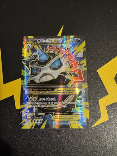 Pokemon Glalie-EX Holo Card (34/162) - Water Type, Basic, 170 HP, From BREAKthrough Set