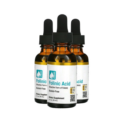 (3-Pack) Folinic Acid Drops - Daily Folinic Acid Liquid Drops Formula