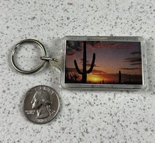 Arizona Sunset Cactus Travel Souvenir Keychain Key Ring 54074