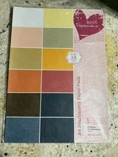 NIP Docrafts Papermania A4 (8.5" x 11") Pearlescent Paper Pack