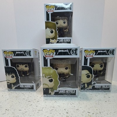 Funko Pop! Rocks Metallica James Hetfield Lars Ulrich Kirk Hammett Robert Truji 