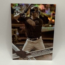 2017 Topps Chrome Christian Arroyo Sepia Refractor Rookie Card #180 RC SF Giants. rookie card picture