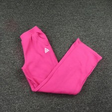 Reebok Pants Girls Large Pink Fleece Sweatpants Elastic Waist Pockets Logo
