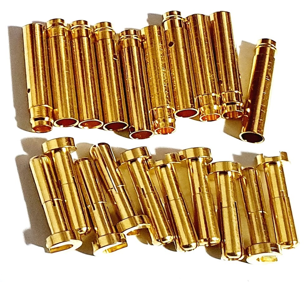 RC Connector 4mm Gold Plated Male and Female Bullet Banana Connectors x 10