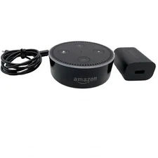 Amazon Alexa Echo Dot Black (2nd Gen) with Power Cord, Deregistered, No Box