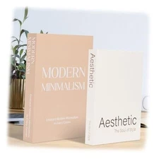  Decorative Books for Home Decor, 2pcs Aesthetic Decorative Storage Boxes for 