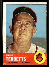 1963 Topps Birdie Tebbetts #48 - Cleveland Indians