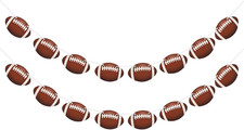 Football Party Decorations Banner, Hanging Garland Paper Cutouts for Birthday Pa