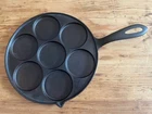 Vintage Griswold No 34 Cast Iron Plett Swedish Pancake Pan 2980