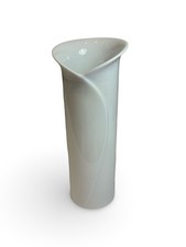 Minimalist White Rosenthal Vase Linie Tall Porcelain Cylinder Made In Germany