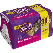 Scoop Away Cat Litter, Dust Free, 7-Day Odor Control, Light Fragrance, 38 lbs.