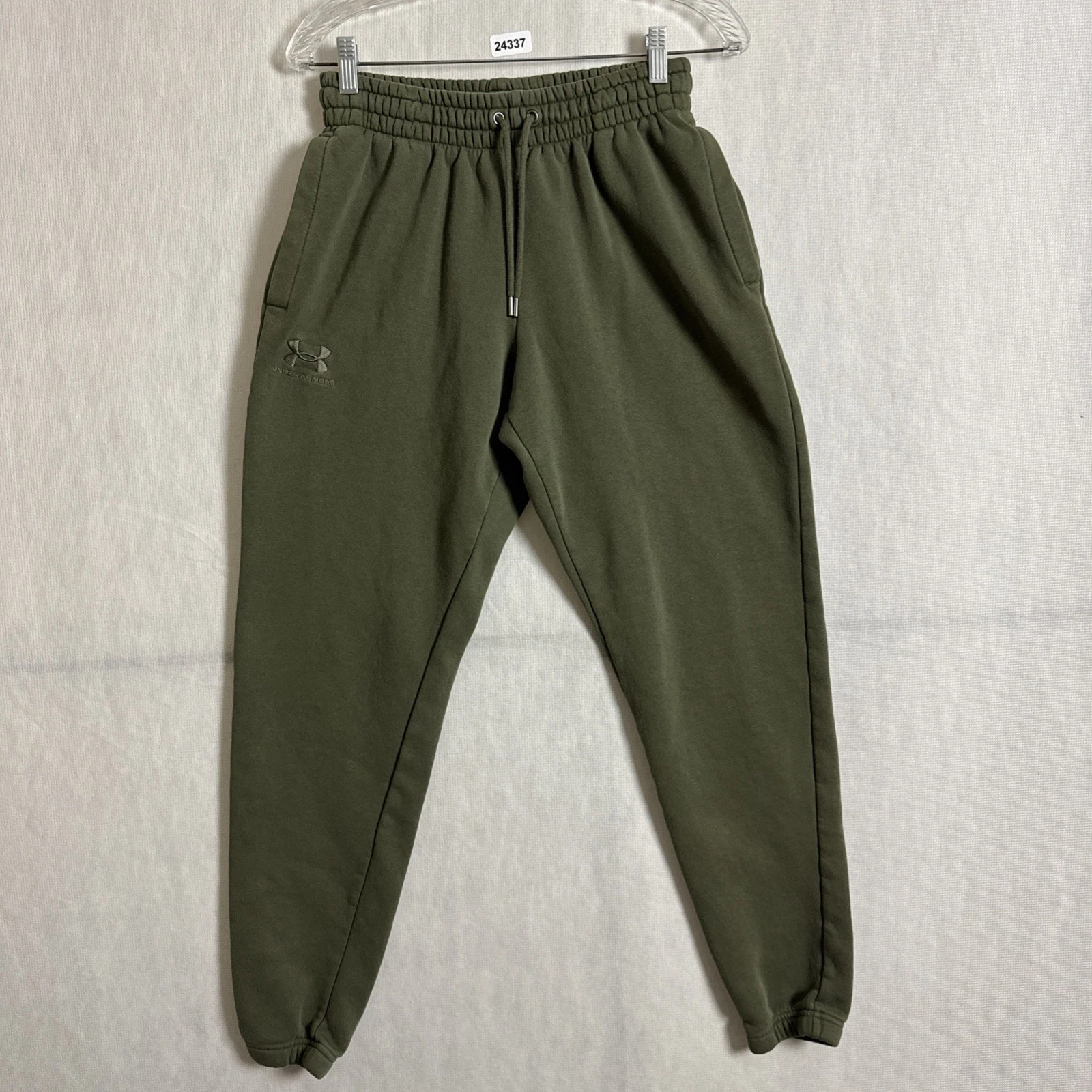 Under Armour Men's Small Green Cotton Essential Fleece Jogger Pants