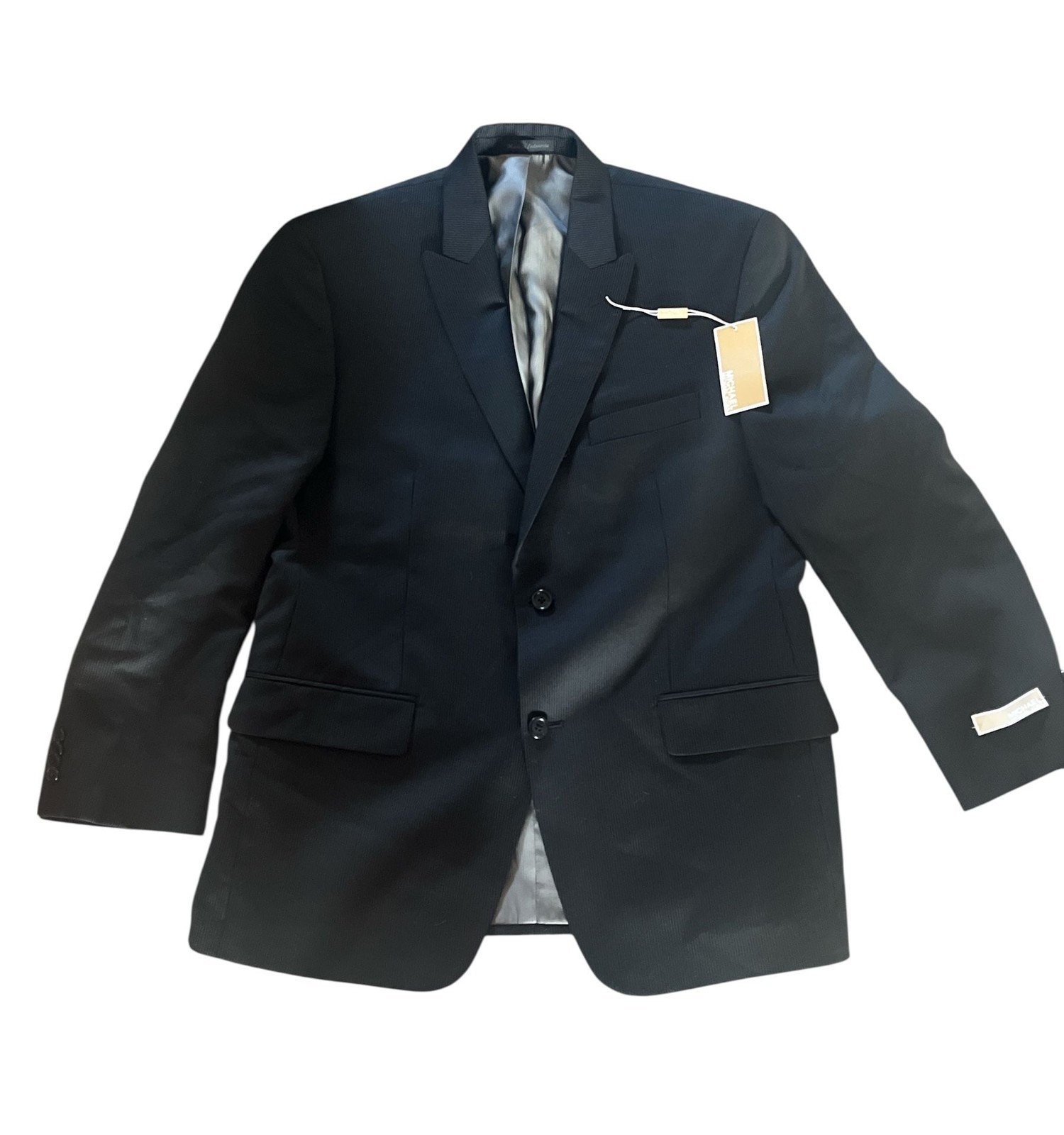 NWT Michael Kors Men's 100% Wool 2-Piece Suit Black 40 Short 33W Jacket/Pants thumbnail 4