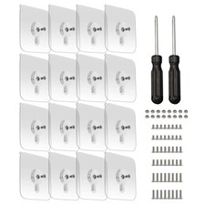 Adhesive Wall Mount Hanging Nails No-Trace No Drilling Stick-on Sticky Screw ...