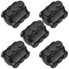 5 Pack 3 Port Insulated Wire Connectors Black Multi Aluminum Inline Splice Tap C