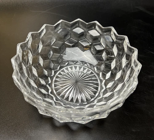 Fostoria American Large Round Serving Bowl Clear 7.375”