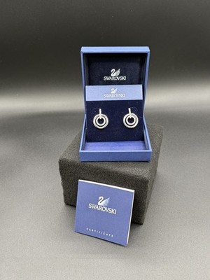 Swarovski Circle Earrings In Original Box
