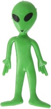 60 Green Alien Action Bendable Figure Outer Space Rubber Toy Area 51 5 dozen 