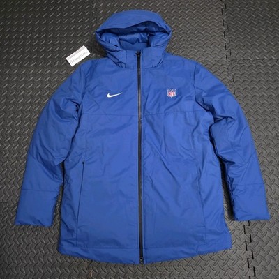 Nike NFL Team Issued Down Hooded Parka Jacket Blue Men's Sz 2XL DC3054-431 NWOT