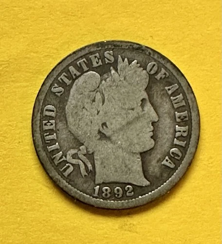 1892-O Barber Dime. 90% Silver. Good Condition. Charity Auction Animal Rescue