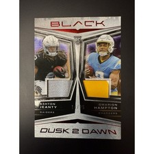 2025 Panini Black RC Jeanty/Hampton Dual Patch /25 FOTL Raiders Chargers Dusk
