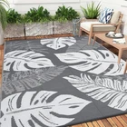 Outdoor Rug 8x10 9x12 9x18 Plastic Straw Rug Patio Rug RV Camping Mat Waterproof