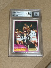 Magic Johnson 1981-82 Topps Autographed #21 GEM MINT 10 BGS PSA CGC LAKERS