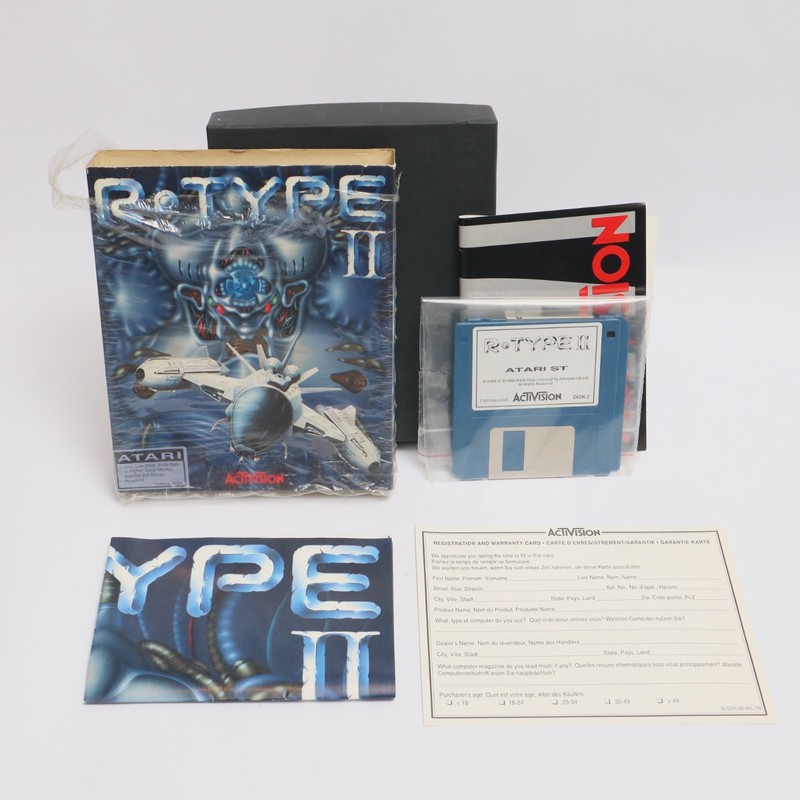 R-Type II Atari ST Big Box Floppy Video Game - Activision CIB w/ Poster - USA