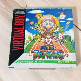 Mario's Tennis Nintendo Virtual Boy 1995 Cartridge with Box Manual Used