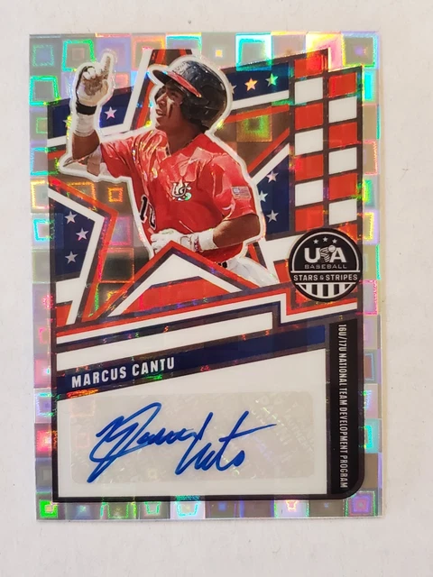 Marcus Cantu 2026 Panini Stars & Stripes Prizm SILVER PANDORA AUTO #'d 16/100