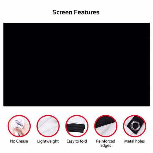 Foldable Portable Projector Screen 16:9 HD Outdoor Home Movie Cinema Theater - Picture 6 of 16