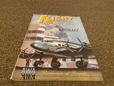 AC20 FLUGMAGAZIN DECKBLATT 11X8 ARMSTRONG WHITWORTH - DER APOLLO