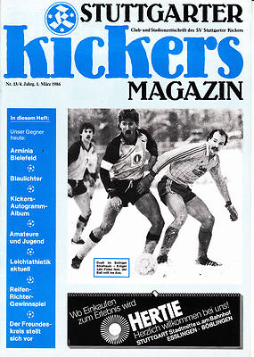  II. BL 85/86 Stuttgart Kickers-Arminia Bielefeld, 01.03.1986
