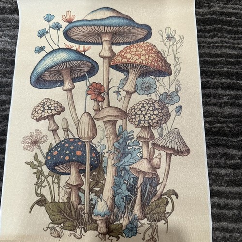 Wall Poster Mushroom Canvas Small Painting Mush Fungi Vintage Style Decor 8x12in