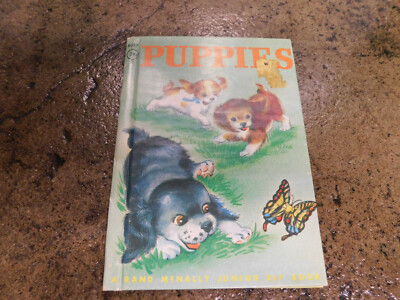 Vtg ADORABLE Puppies C Stahlmann 1952 Rand McNally children's Elf book 1st Ed