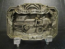 Massey Ferguson MF 72 Combine Pewter Belt Buckle 1986 Limited Edition Collector