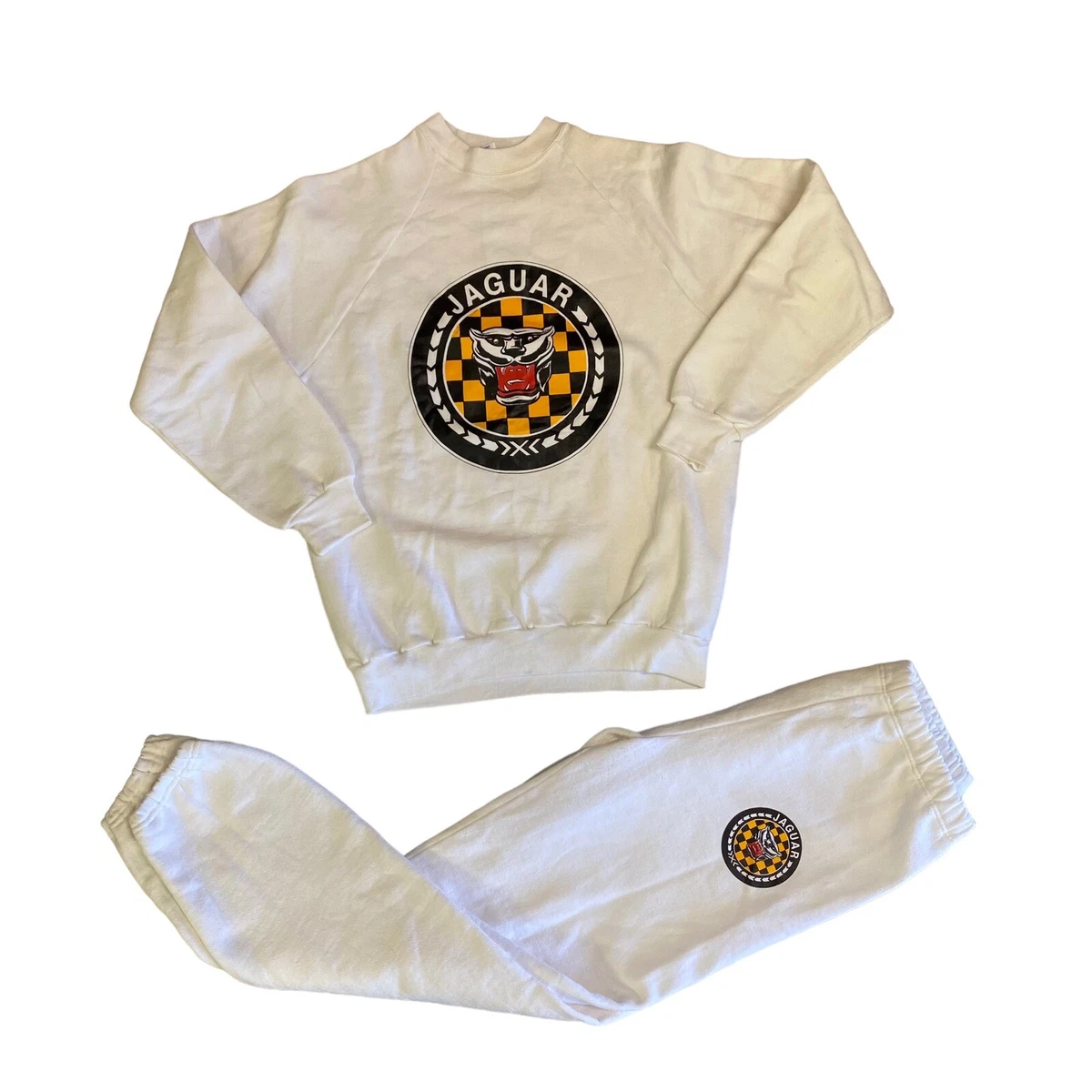 RARE Vintage 1980s Jaguar Pullover Sweatshirt and Sweatpants Set