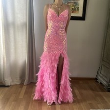Clarisse Hot Pink with Fathers Prom Dress Size 00