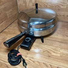 Vintage Farberware Stainless Steel 12" Electric Skillet Fry Pan 310-B USA-Made