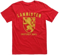 HBO'S Game of Thrones - Lannister Adult T-Shirt - Licensed American Drama Tee