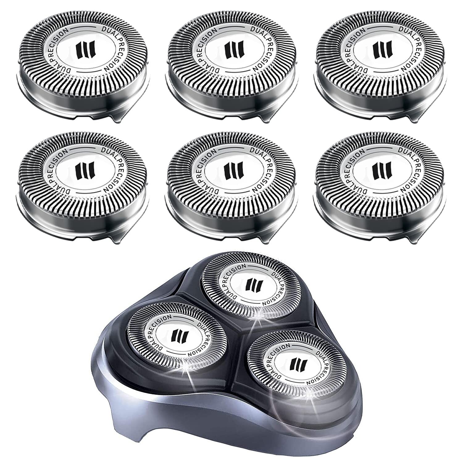 (6 Pack) HQ8 Replacement Heads for Philips Norelco Aquatec Shaver Razor
