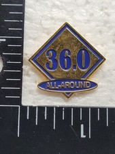 GYMNASTICS 36.0 ALL AROUND HAT LAPEL PIN PIN BACK USED Z2691