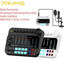 7Ryms 7Caster SE2 USB Audio Mixer 3.5mm 6.35mm XLR for Recording Live Streaming