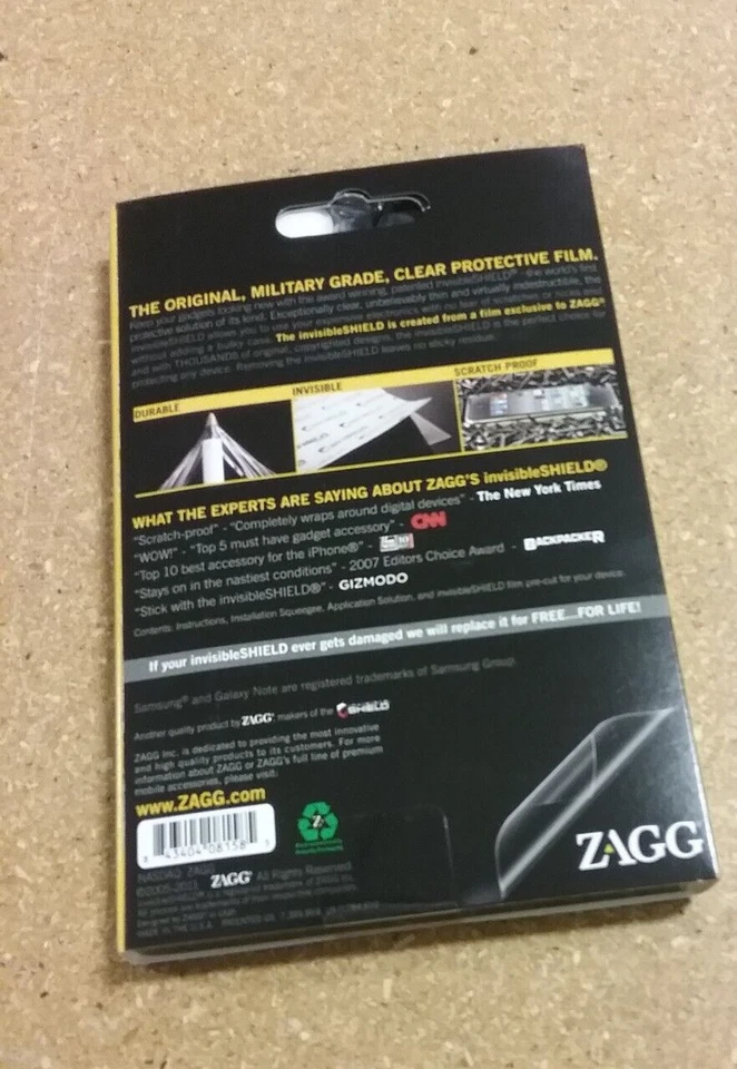 ZAGG invisibleShield Screen Protector for Samsung Galaxy Note - Image 2 of 2