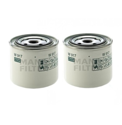Pair Set of 2 Engine Oil Filters Mann for Lada Samara Volvo 264 740 745 850 940
