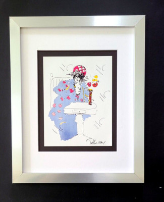 Peter Max | Vintage Print Signed | Matted Mounted & with New Silver Frame