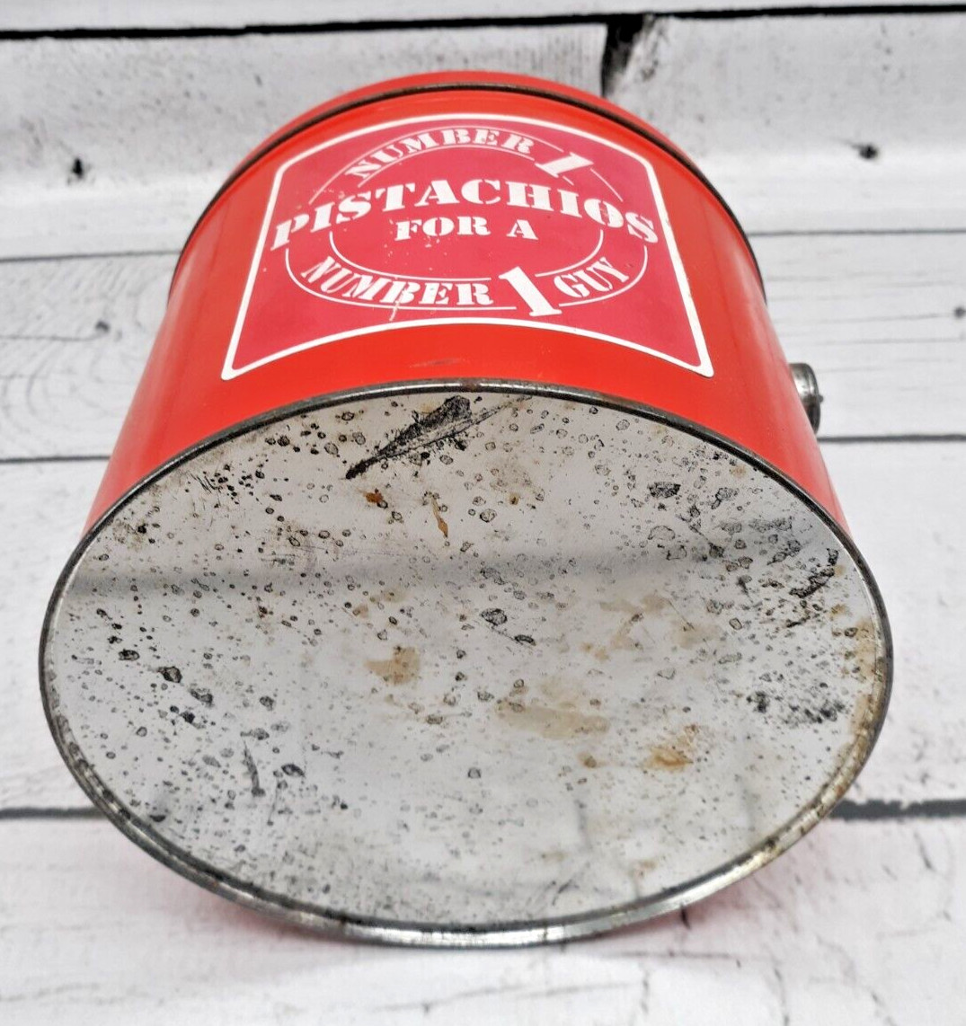 Vintage Number 1 Pistachios for a Number 1 Guy Red Tin with Handle