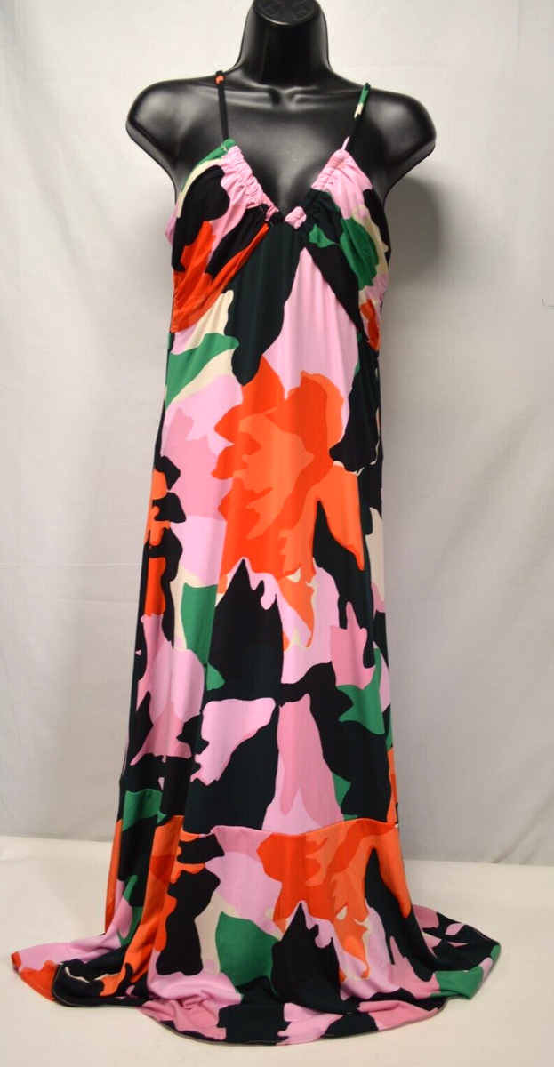 NWT Donna Morgan Spaghetti Halter Neck Maxi Dress with Flounce Hem Size 4 NWT Donna Morgan Spaghetti Halter Neck Maxi Dress with Flounce Hem Size 4