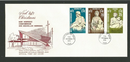 Neue Hebriden 1975 Skulpturen Michelangelo FDC gestempelt. Port-Villa /FdcNH8